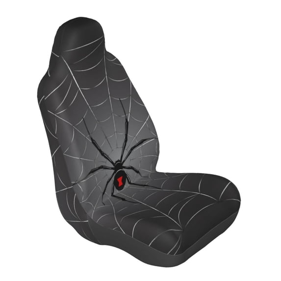 Lsque Black Spider On Web Pattern Car Seat Covers for Front Seats , Waterproof Seat Covers for Cars, Sporty Front Seat Covers,Car Seat Cover Protector Front Seats