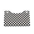 thumbnail image 1 of Lsque Black and White Checkerboard Printed Long Tissue Box Cover Holder, Facial Paper Organizer Dispenser,Triangle with Bottom Belt, PVC Leather Decorative Organizer, 1 of 9