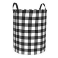 thumbnail image 1 of Lsque Black White Plaid pattern Laundry Hamper Basket, Tall Woven Rope Hamper Basket for Clothes, Lightweight Storage Basket, Collapsible Waterproof-Medium, 1 of 8
