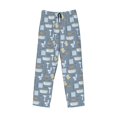 thumbnail image 1 of Lsque Blue Bathroom Print Men's Pajama Pants, Lounge Pant - Comfortable Home Wear,Elastic Waistband, Stylish Design-XX-Large, 1 of 9