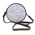 thumbnail image 1 of Lsque Blue Butterfly Pattern Shoulder Bag – Microfiber Leather Crossbody with Detachable Strap & Handle Ring, Waterproof & Durable, Elegant Everyday Carry, 1 of 5