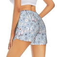thumbnail image 1 of Lsque Blue Butterfly Printed Women's Running Shorts with Liner Pockets,Elastic Quick Dry Workout Athletic Gym Yoga Shorts,Womens High Waist Shorts-Large, 1 of 9