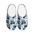 thumbnail image 1 of Lsque Blue Excavator Pattern Womens Comfort Cotton on Scuff With Memory Foam and Anti-skid Sole Slipper-37/38, 1 of 7