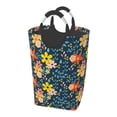 thumbnail image 1 of Lsque Blue Floral Laundry Basket, Laundry Hamper, Dirty Clothes Hamper for Laundry, Collapsible, Waterproof Laundry Baskets with Aluminum Handles for Laundry, Dorm, Family, 1 of 6