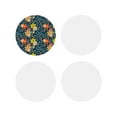 thumbnail image 1 of Lsque Blue Floral Pattern 4" Drink Coasters Set of 4, PVC Leather Absorbent Coasters, Table Coaster Set Decorative Coffee Cup Coasters Housewarming Gift -Round Shape, 1 of 6