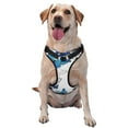thumbnail image 1 of Lsque Blue Flying Butterflies Dog Harness, No-Pull Pet Harness with 2 Leash Clips, Adjustable Soft Padded Dog Vest with Easy Control Handle for Large Dogs-Small, 1 of 9