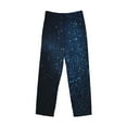 thumbnail image 1 of Lsque Blue Glitter Retro Print Men's Pajama Pants, Lounge Pant - Comfortable Home Wear,Elastic Waistband, Stylish Design-Small, 1 of 9