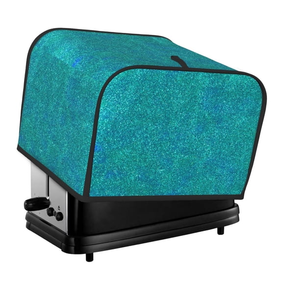 Lsque Blue Green Glitter Print 4 Slice Toaster Cover , Kitchen Appliance Dustproof Protector , Toaster Protector Dustproof Kitchen Appliance Cover