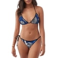 thumbnail image 1 of Lsque Blue Heron Floral Garden Pattern Women Two Piece Swimsuit Sexy Swimwear Halter String Triangle Bikini Sets, 1 of 6