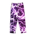 thumbnail image 1 of Lsque Blue Lightning Print Women's Pajama Pants, Lounge Pant - Comfortable Home Wear,Elastic Waistband, Stylish Design-X-Large, 1 of 9
