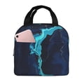 thumbnail image 1 of Lsque Blue Marble And Gold Pattern Lunch Bag Women/Men Insulated Lunch Box,Small Leakproof Cooler Food Lunch Containers Reusable High Capacity Lunch Tote Bags, 1 of 6