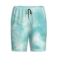 thumbnail image 1 of Lsque Blue Marble Mens Sleep Pajama Shorts,Short Pajama Pants, Cotton Ultra-Soft Knit-3X-Large, 1 of 9