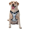 thumbnail image 1 of Lsque Blue Paisley Dog Harness, No-Pull Pet Harness with 2 Leash Clips, Adjustable Soft Padded Dog Vest with Easy Control Handle for Large Dogs-X-Large, 1 of 9