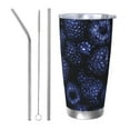 thumbnail image 1 of Lsque Blue-Purple Raspberries Pattern 20oz Car Cup with Lid and Straw, Insulated Coffee Cup with Straw Topper, Spill Proof Travel Coffee Mug, Stainless Steel Tumble-Straw Three-piece Set, 1 of 8