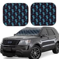 thumbnail image 1 of Lsque Blue Seahorse 2 PCS Windshield Sun Shade | CarFoldable Window Covers | Car Accessories Reflect UV for Universal Cars SUV Truck | Small, 1 of 7