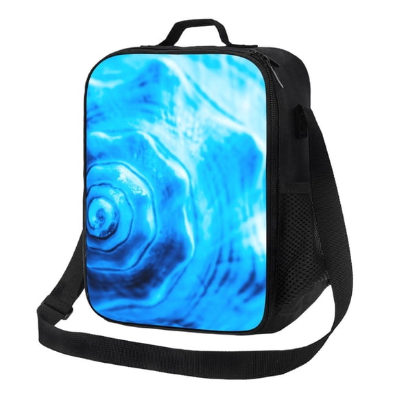 Lsque Blue Shell Lunch Bag Lunch Box for Women Men Reusable Insulated Lunch Tote Bag,Leakproof Thermal Cooler Sack Food Handbags Case High Capacity