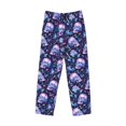 thumbnail image 1 of Lsque Blue Skull Crystal Print Men's Pajama Pants, Lounge Pant - Comfortable Home Wear,Elastic Waistband, Stylish Design-Small, 1 of 9