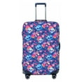 thumbnail image 1 of Lsque Blue Skull Flower Printed Luggage Cover, Travel Luggage Protector,Scratch and Dirt Resistant, Fits 18-32 Inch Luggage - Medium, 1 of 9