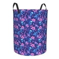 thumbnail image 1 of Lsque Blue Skull Leaf pattern Laundry Hamper Basket, Tall Woven Rope Hamper Basket for Clothes, Lightweight Storage Basket, Collapsible Waterproof-Medium, 1 of 8