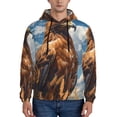 thumbnail image 1 of Lsque Blue Sky White Cloud Eagle Pattern Casual Men's Hoodie,Hooded Sweatshirt with Kangaroo Pocket,Pullover Hoodie-Small, 1 of 7