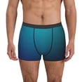 thumbnail image 1 of Lsque Blue and Teal Gradient Pattern Men’s Total Support Pouch Boxer Briefs, X-Temp Cooling, Moisture-Wicking Underwear, Regular, Long-leg and Trunk-Medium, 1 of 5
