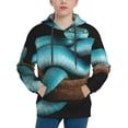 thumbnail image 1 of Lsque Blue Viper Snake Patten Youth Hoodie Sweatshirt Pullover with Kangaroo Pocket Boys and Girls Hoodie Warm Hoodie for Kids-X-Large, 1 of 6