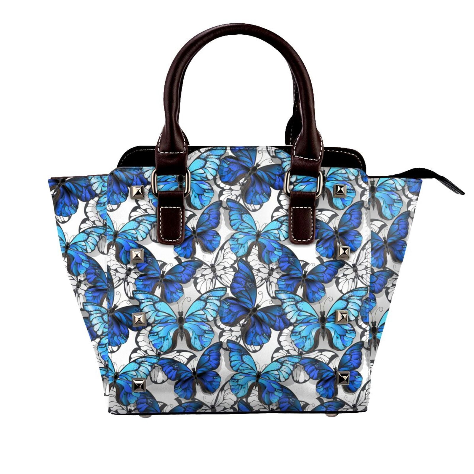 Leather Butterfly Crossbody- Navy main image 0