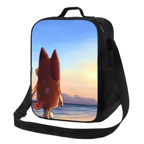 Lsque Bluey Lunch Bag Lunch Box for Women Men Reusable Insulated Lunch Tote Bag,Leakproof Thermal Cooler Sack Food Handbags Case High Capacity