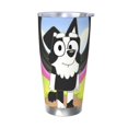 thumbnail image 1 of Lsque Bluey Pattern 20oz Car Cup with Lid and Straw, Insulated Coffee Cup with Straw Topper, Spill Proof Travel Coffee Mug, Stainless Steel Tumble, 1 of 8