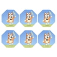 thumbnail image 1 of Lsque Bluey Pattern 4" Drink Coasters Set of 6, Leather Absorbent Coasters, Table Coaster Set Decorative Coffee Cup Coasters Housewarming Gift, 1 of 7