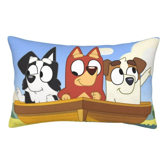 Lsque Bluey Pattern Bedding Waterproof Pillow Protector Zippered Queen – Bed Bug Proof Pillow Encasement-14"x20"