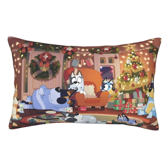 Lsque Bluey Pattern Bedding Waterproof Pillow Protector Zippered Queen – Bed Bug Proof Pillow Encasement-14"x20"