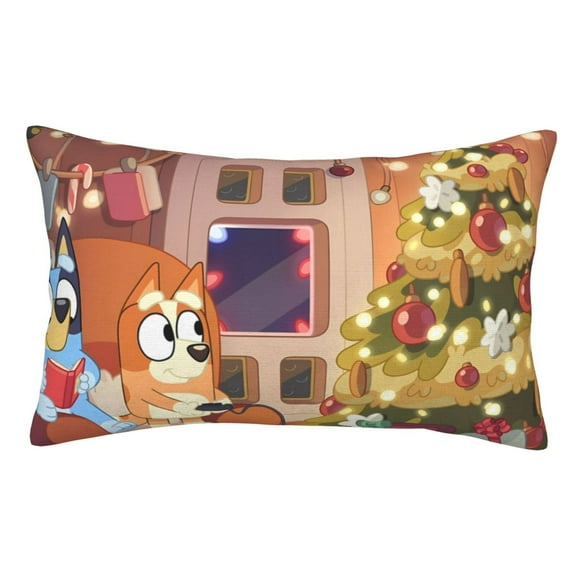 Lsque Bluey Pattern Bedding Waterproof Pillow Protector Zippered Queen – Bed Bug Proof Pillow Encasement-14"x20"