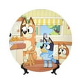 thumbnail image 1 of Lsque Bluey Pattern Ceramic Decorative Plate Decorative Plates with Display Stand Personalized Porcelain Plate Ceramic Ornaments for Wall Hanging Decoration-7in, 1 of 6