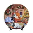 thumbnail image 1 of Lsque Bluey Pattern Ceramic Decorative Plate Decorative Plates with Display Stand Personalized Porcelain Plate Ceramic Ornaments for Wall Hanging Decoration-7in, 1 of 6