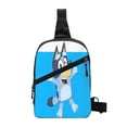 thumbnail image 1 of Lsque Bluey Pattern Chest Package – Foldable Waterproof Chest Bag with Adjustable Shoulder Strap, Double Zipper Compartments & D-Buckle Design, 1 of 7