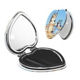 thumbnail image 1 of Lsque Bluey Pattern Cosmetic Mirror 2.6 Inch Round Handheld Travel Pocket Makeup Mirror, 1 of 8