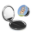 thumbnail image 1 of Lsque Bluey Pattern Cosmetic Mirror 2.6 Inch Round Handheld Travel Pocket Makeup Mirror, 1 of 8