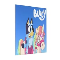 Lsque Bluey Pattern Decorative Picture – Unique Modern Wall Art, Ready-to-Hang Canvas Print for Home (Vertical)