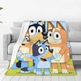 thumbnail image 1 of Lsque Bluey Pattern Fuzzy Fleece Throw Blanket Extra Large,Super Soft,Fluffy and Warm Blankets for Couch,Bed,All Season Use (50"x40"), 1 of 7