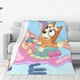 thumbnail image 1 of Lsque Bluey Pattern Fuzzy Fleece Throw Blanket Extra Large,Super Soft,Fluffy and Warm Blankets for Couch,Bed,All Season Use (60"x50"), 1 of 7