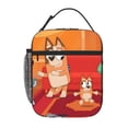 thumbnail image 1 of Lsque Bluey Pattern Insulated Lunch Bag – Lunch Box with Thick Insulation & Food-Grade PEVA Lining, Functional Compartments & Detachable Handle, 1 of 7