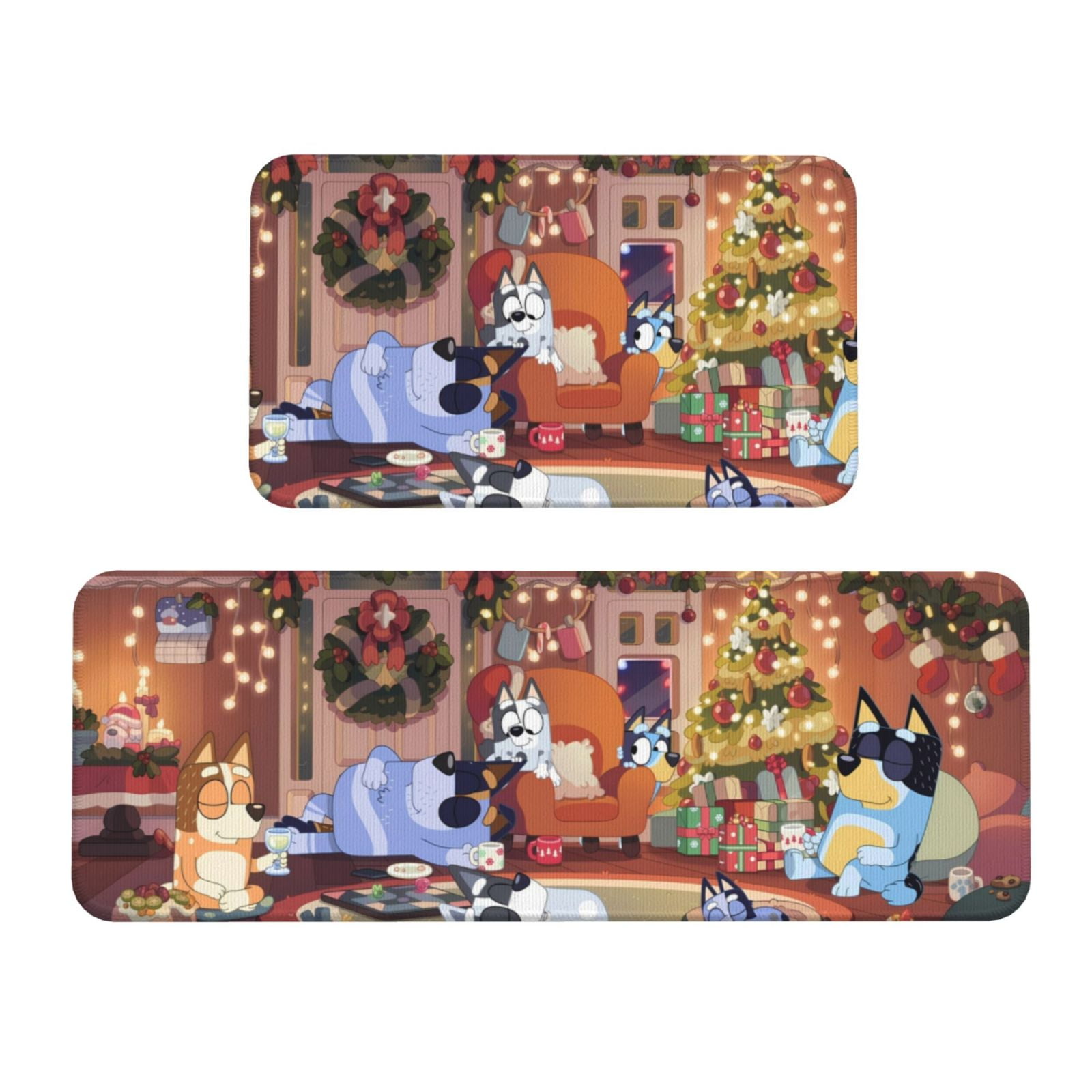 Lsque Bluey Pattern Kitchen Mats, 2PCS Kitchen Rugs, Cushioned Anti ...