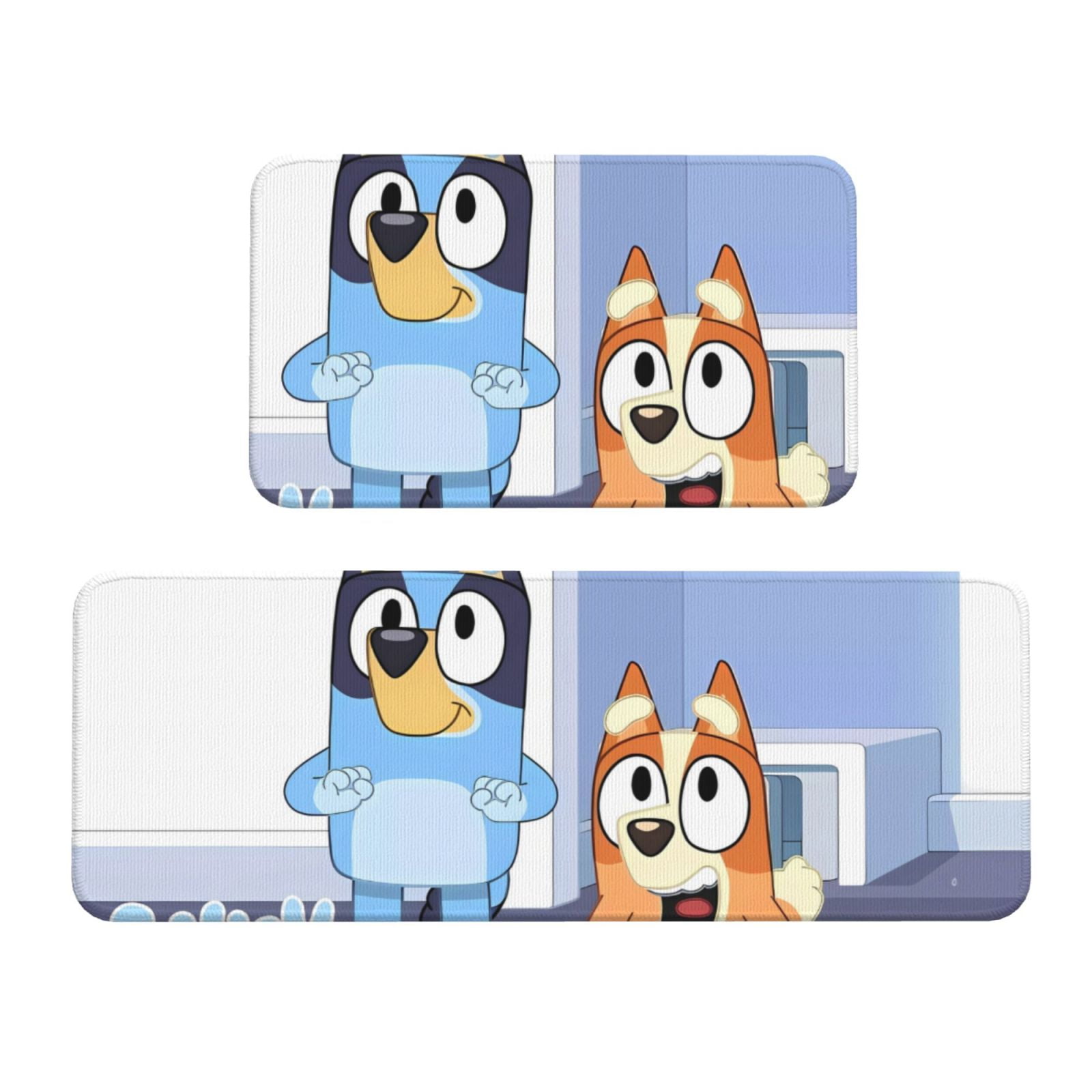Lsque Bluey Pattern Kitchen Mats, 2PCS Kitchen Rugs, Cushioned Anti ...