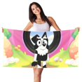 thumbnail image 1 of Lsque Bluey Pattern Microfiber Bath Beach Towel Silver Fox Velvet Beach Towel Oversized Quick Dry Absorbent for Pool Swimming Bathroom 27.5x55in, 1 of 1