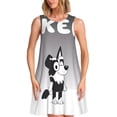 thumbnail image 1 of Lsque Bluey Pattern Summer Dresses for Women – Sleeveless T-Shirt Swing Sundress, Perfect for the Beach and Casual Days, 1 of 6