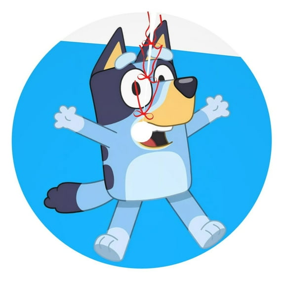 Lsque Bluey Print Christmas Tree Skirt, Tree Skirt with Ties or Velcro, Perfect for Holiday Decorations, Halloween, and New Year-48"