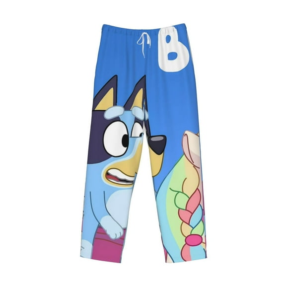 Lsque Bluey Print Men's Pajama Pants, Lounge Pant - Comfortable Home Wear,Elastic Waistband, Stylish Design-Large