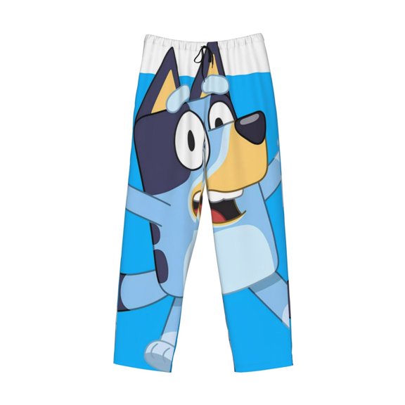 Lsque Bluey Print Men's Pajama Pants, Lounge Pant - Comfortable Home Wear,Elastic Waistband, Stylish Design-Medium