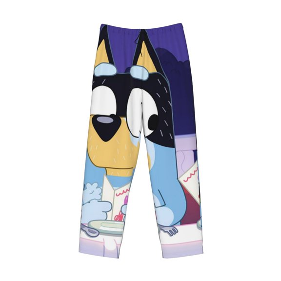 Lsque Bluey Print Men's Pajama Pants, Lounge Pant - Comfortable Home Wear,Elastic Waistband, Stylish Design-Small